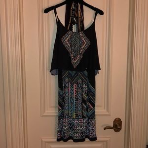 Tribal patterned mini dress